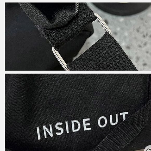 Black Canvas Tote Bag - Picture 6 of 10